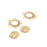 Copper Plated 14K Sun Star Pendant DIY Jewelry Accessories