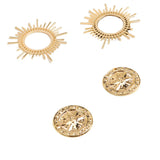 Copper Plated 14K Sun Star Pendant DIY Jewelry Accessories