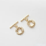 Copper-Plated Daisy Flower O+T Buckle DIY Bracelet Necklace Material
