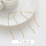 18K Gold Plated Cross Chain Earrings DIY Material