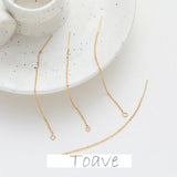 18K Gold Plated Cross Chain Earrings DIY Material