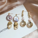 Copper-Plated 18k Round Pattern Earring Piece - DIY Jewelry