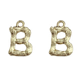 Copper Plated Letter Pendant for DIY Jewelry - 4pcs
