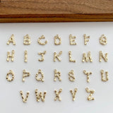 Copper Plated Letter Pendant for DIY Jewelry - 4pcs