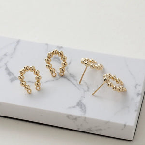 Gold-Clad Peas Earrings, DIY Material Accessories