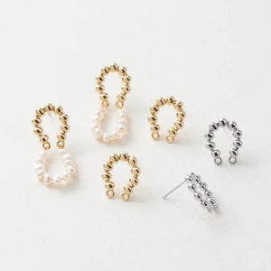 Gold-Clad Peas Earrings, DIY Material Accessories