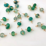 Copper-Plated Double Hanging Jade Gravel Bracelet DIY Jewelry Accessory