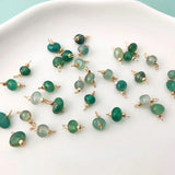 Copper-Plated Double Hanging Jade Gravel Bracelet DIY Jewelry Accessory