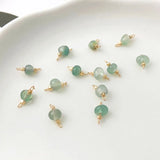 Copper-Plated Double Hanging Jade Gravel Bracelet DIY Jewelry Accessory