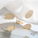 Copper Plated Lace Love Oval Rose Earrings DIY Jewelry Nail Accessories