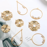 Copper Plated Water Drop Ring Pendant DIY Jewelry Material