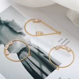 Copper Plated Water Drop Ring Pendant DIY Jewelry Material