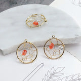 Copper Plated Geometric Mesh Zircon Earrings Pendant