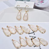 Copper Plated Resin Shellfish Earrings Material DIY Accessories