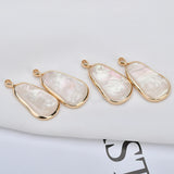 Copper Plated Resin Shellfish Earrings Material DIY Accessories