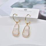 Copper Plated Resin Shellfish Earrings Material DIY Accessories