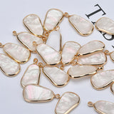 Copper Plated Resin Shellfish Earrings Material DIY Accessories