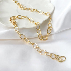 Copper Plated S925 Silver Hip-Hop Thick Chain Necklace Bracelet