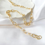 Copper Plated S925 Silver Hip-Hop Thick Chain Necklace Bracelet
