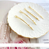 Copper-Plated Hairpin Clips DIY Hair Accessories 6pcs