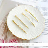 Copper-Plated Hairpin Clips DIY Hair Accessories 6pcs