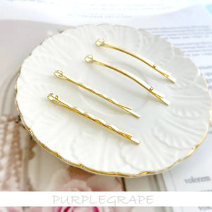 Copper-Plated Hairpin Clips DIY Hair Accessories 6pcs