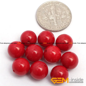 10 Pcs Round & Drop AA Natural Coral Beads