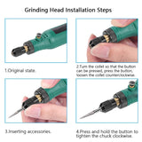 Cordless Drill Power Tools Electric 3-Speed Mini Drill Grinding Rotary Tool Kit