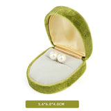 Corduroy Shell Jewelry Display Box Ring Earrings Collection Box