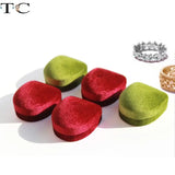 Corduroy Shell Jewelry Display Box Ring Earrings Collection Box