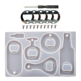DIY Epoxy Mold Bottle Opener Silicone Mould for Keychain Decoration