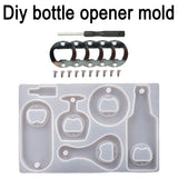 Corkscrew Beer Bottle Opener Silicone Mold DIY Keychain Decoration