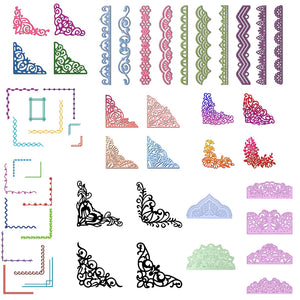 Corner Lace Cutting Dies Flower Frame Border Die Cuts