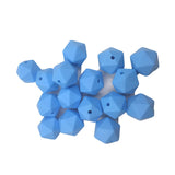 Cornflower Icosahedron Silicone Bead for DIY Keychain Bracelet Necklace