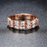 Corrugated Zircon Rings European American Style