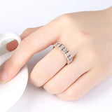 Corrugated Zircon Rings European American Style