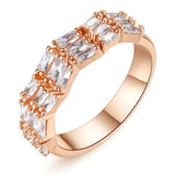 Corrugated Zircon Rings European American Style