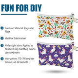 DIY Makeup Bags Toiletry Pouch Iron on Transfer Zipper Canvas Pencil Bag