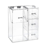 Cosmetic Brush Holder with 3 Pearl Drawers