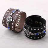 Hot Men's Leather Bracelet Cosplay Butler Women Bangles