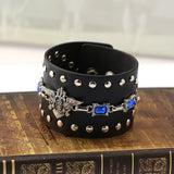 Hot Men's Leather Bracelet Cosplay Butler Women Bangles