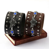 Hot Men's Leather Bracelet Cosplay Butler Women Bangles