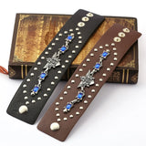 Hot Men's Leather Bracelet Cosplay Butler Women Bangles
