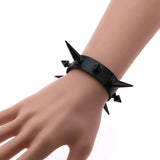 Studded Punk Bracelet Gothic Rivet Buckle Cuff Wristband