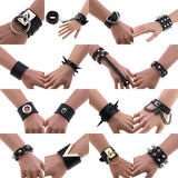 Studded Punk Bracelet Gothic Rivet Buckle Cuff Wristband