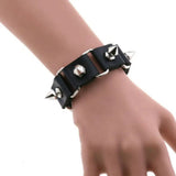 Studded Punk Bracelet Gothic Rivet Buckle Cuff Wristband