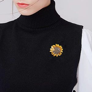 Vintage Flower Brooch Pin Crystal Jewelry for Women