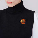 Vintage Flower Brooch Pin Crystal Jewelry for Women