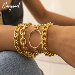 Bohemian Metal Chain Bangle Bracelet for Female