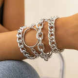 Bohemian Metal Chain Bangle Bracelet for Female
